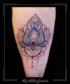 mandala bovenbeen kant lotus