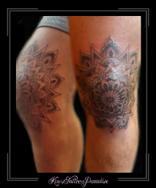 mandala,bloem,knie,