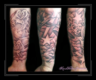 sleeve met klok roosen ster