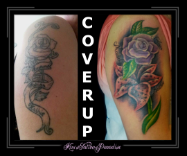 coverup bloemen bovenarm