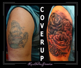 coverup rozen bovenarm