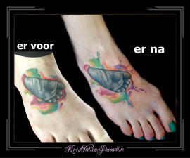 coverup babyvoetje watercolor