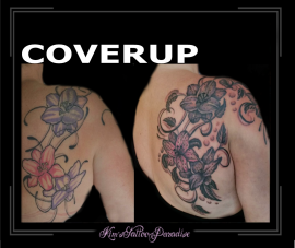 coverup bloemen rug lelies